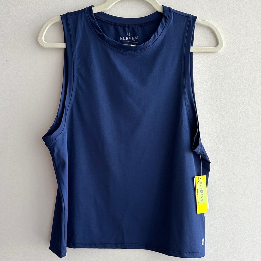Eleven by Venus Williams Peace Maker Tank, Admiral Navy, Size Medium, NWT